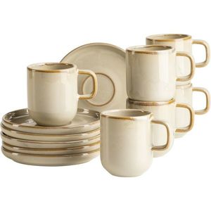 Mäser Sada šálků na espresso s podšálky Cordelia Sand, 6+6 ks obraz