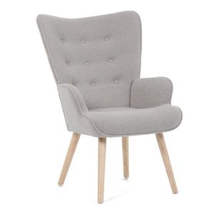 Křeslo ušák Bouclé GREY2, šedá obraz