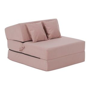 Skládací křeslo/matrace PELOS, světle růžová obraz