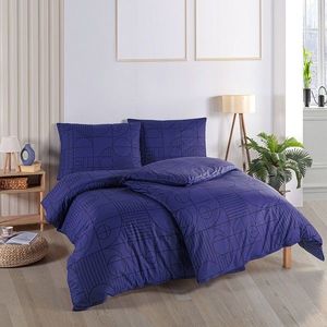BedTex Bavlněné povlečení Geo Future Dusk modrá, 220 x 200 cm, 2 ks 70 x 90 cm, 220 x 200 cm, 2 ks 70 x 90 cm obraz