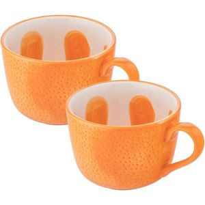 Altom Sada keramických jumbo hrnků Tropicana pomeranč 470 ml, 2 ks obraz