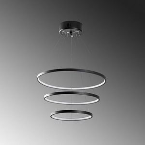 Závěsný LED lustr Simit - 13697, černá obraz