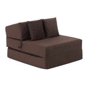 Skládací křeslo/matrace PELOS, hnědá obraz