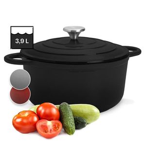 Klarstein Podolica, pekáč, 3, 9 l, litina, smaltovaný, kulatý, dvě držadla obraz
