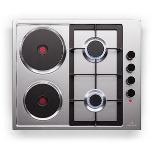 Klarstein MultiChef 4 Hot Plate, elektrická a plynová varná deska, 4 varné zóny, 2 hořáky, 2 elektrické plotýnky obraz