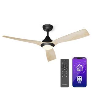 Klarstein Fiji Flow 2 v 1 Smart, stropní ventilátor, Ø 152 cm, LED světlo, dálkové ovládání, ovládání přes aplikaci, dvousměrný provoz obraz