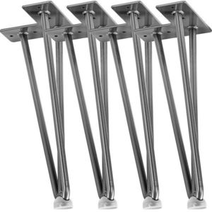 Garthen 86329 Nábytková noha ze 3 tyček, 30 cm, stříbrná obraz