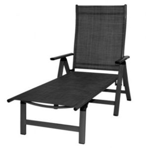 sun garden LONDON 7197 Polohovatelné lehátko černá + antracit obraz