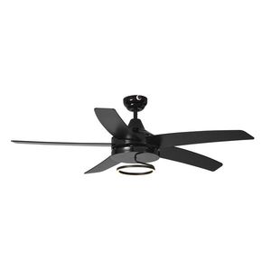 Stropní ventilátor černý 132 cm vč. LED s dálkovým ovládáním - Cool Anello obraz