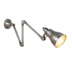 Průmyslová nástěnná lampa šedá nastavitelná - Mersey obraz