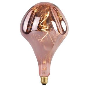 E27 Stmívatelná LED žárovka A165 růžová 6W 80lm 1800K obraz