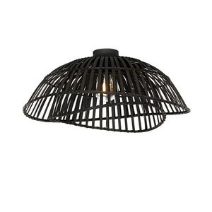 Orientální stropní svítidlo černé bambusové 62 cm - Pua obraz