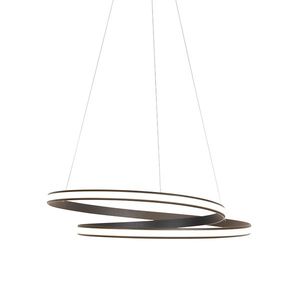 Moderní závěsné svítidlo černé 74 cm vč. LED - Rowan obraz