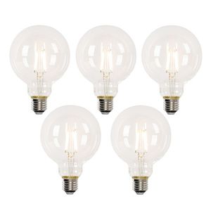 Sada 5 chytrých LED žárovek E27 G95 4, 5W 470lm 2700-6500K obraz