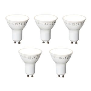 Sada 5 chytrých LED žárovek GU10 bílá 7W 700 lm 3000K obraz