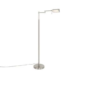 Designová stojací lampa ocel včetně LED s dotykovým stmívačem - Notia obraz