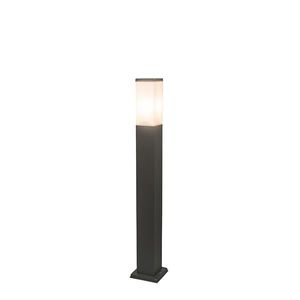Moderní venkovní lampička tmavě šedá s opálem 80 cm IP44 - Malios obraz