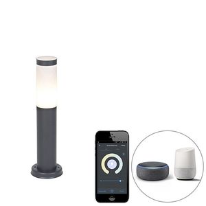 Chytré venkovní lampy sloup antracitová 45 cm vč. Wifi P45 - Rox obraz