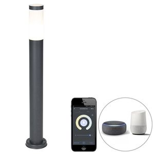 Chytré venkovní lampy ssloupem antracitové 80 cm vč. Wifi P45 - Rox obraz