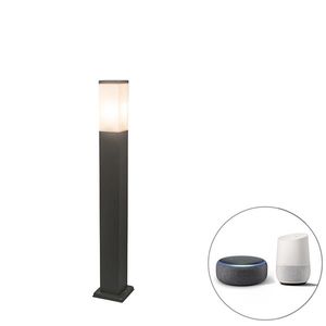 Chytré venkovní lampy ssloupem tmavě šedá 80 cm vč. WiFi P45 - Malios obraz
