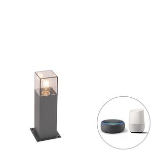 Chytrá průmyslová venkovní stojací lampa antracitová 30 cm vč. WiFi P45 - Dánsko obraz