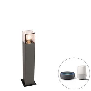 Chytrá stojací venkovní lampa antracitová 50 cm vč. Wifi P45 - Dánsko obraz