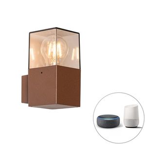 Chytrá venkovní nástěnná lampa rezavě hnědá IP44 vč. Wifi P45 - Dánsko obraz