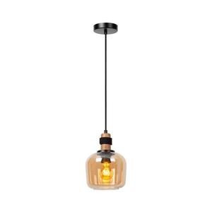 Lucide Lucide 45408/18/62 - Lustr na lanku ILONA 1xE27/40W/230V pr. 18 cm černá/béžová obraz