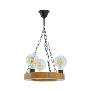 Exodus Lighting Srl Lustr na řetězu IOS 3xE27/60W/230V pr. 30 cm buk obraz