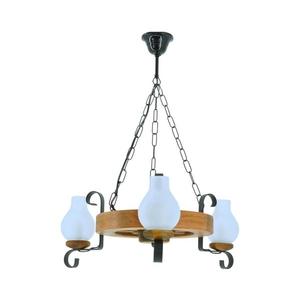 Exodus Lighting Srl Lustr na řetězu ROATA 3xE14/40W/230V buk obraz