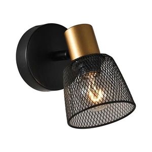 Prezent Prezent - Nástěnné bodové svítidlo DAYTONA 1xE14/40W/230V černá/zlatá obraz