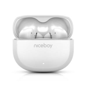 Niceboy Niceboy Pins 4 - Bezdrátová sluchátka s ANC 400 mAh + 2x 50 mAh IPX4 bílá obraz