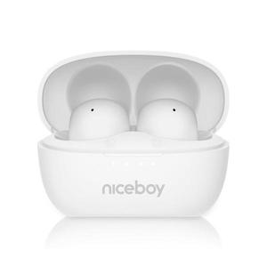 Niceboy Niceboy Podsie 4 POP - Bezdrátová sluchátka 400 mAh + 2x 40 mAh IPX4 bílá obraz