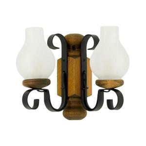 Brilagi Brilagi - Nástěnné svítidlo RUSTIC 2xE14/40W/230V buk/ořech obraz