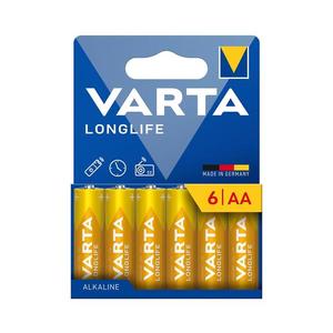 VARTA Varta 4106101736 - 6 ks Alkalické baterie LONGLIFE AA 1, 5V obraz