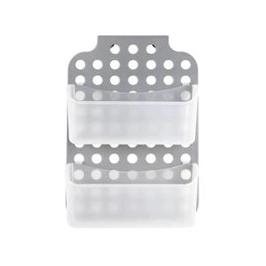 UTC Dvoupatrová závěsná police do sprchy 12x35, 5 cm šedá/bílá obraz