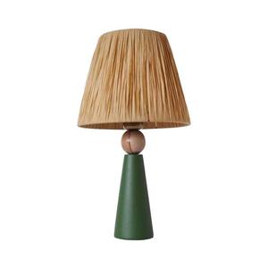 Stolní lampa 1xE27/40W/230V hnědá/zelená obraz