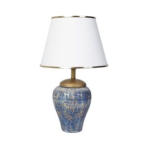 Stolní lampa 1xE27/40W/230V modrá/zlatá obraz