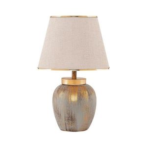 Stolní lampa 1xE27/40W/230V zlatá/béžová obraz