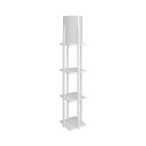 Stojací lampa s poličkami NORA 1xE27/40W/230V bílá obraz