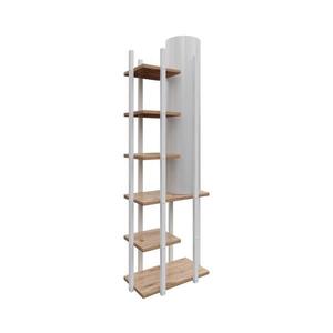 Stojací lampa s poličkami MODA DOR 1xE27/40W/230V bílá/hnědá obraz