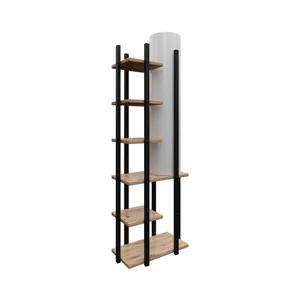 Stojací lampa s poličkami MODA DOR 1xE27/40W/230V černá/hnědá obraz