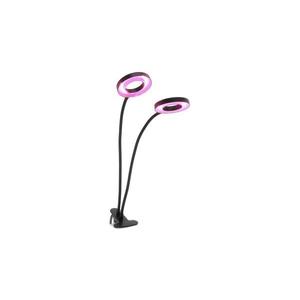 LED Stm flex. stolní lampa s klipem pro pěst. rostlin VITARO 2xLED/4W/230V černá obraz