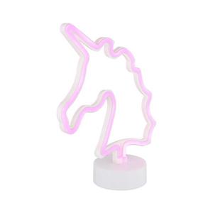Globo Globo 28065 - LED Neonová stolní dekorace UNICORN II LED/2W/3xAA jednorožec obraz