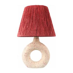 Stolní lampa 1xE27/40W/230V bílá/červená obraz