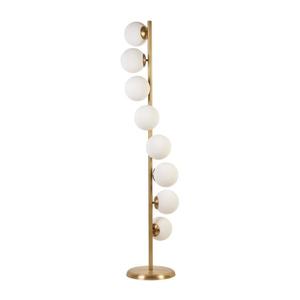 Stojací lampa SIMAY 1xE27/40W/230V zlatá/bílá obraz