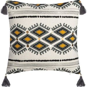 DekorStyle Bavlněný povlak na polštář Aztec 40x40 cm bílý obraz