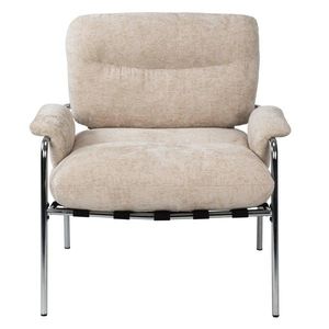 Hector Designové křeslo Inverno béžové/chrom obraz