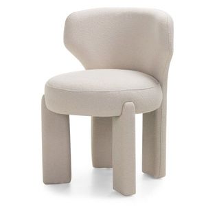 Hector Jídelní designová židle Elaine boucle krémová obraz