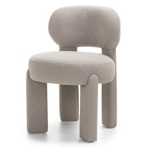 Hector Jídelní designová židle Falone boucle šedo-béžová obraz